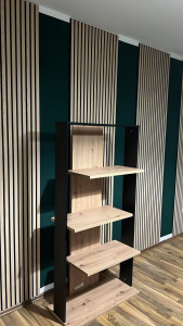 Photo de galerie - Pose de revêtements muraux décoratifs et montage de mobilier