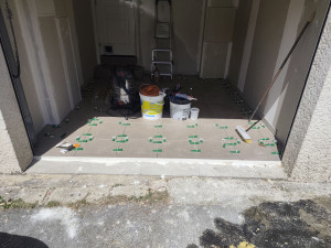 Photo de galerie - Pose carrelage après la pose des placo murs