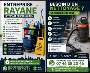 Photo de galerie - Nettoyage professionnel d’appartements, maisons et locaux. Nettoyage complet, vitres, sols, cuisine et sanitaires. Intervention rapide sur Paris et environs. Matériel et produits professionnels disponibles.