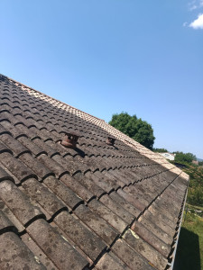 Photo de galerie - Nettoyage toiture avec application frongicide et inperméabilisant