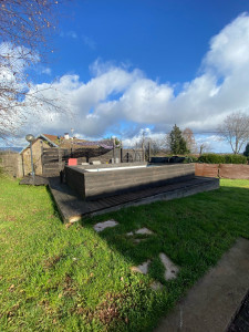 Photo de galerie - Habillage d’une piscine hors sol et création d’une terrasse 