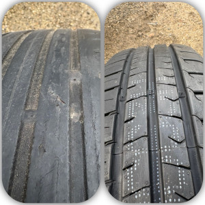 Photo de galerie - Remplacement de x2 pneus avant sur kangoo 