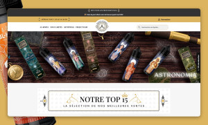 Photo de galerie - Site web marchand pour un atelier de création de liquides vape - maison-alkimiya.fr