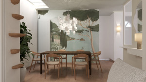 Photo de galerie - Agencement, aménagement et décoration d'une maison à Clamart - Vue de la salle à manger.