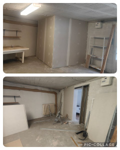 Photo de galerie - Ag
randissement d'une chambre dans sous sol pour création d'un dressing