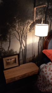 Photo de galerie - Installation veilleuse et tablette bois
