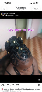 Photo de galerie - Natte collée chignon 