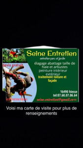 Photo de galerie - Bonjour je propose mais service en espace vert élagage débroussaillage taille hais est arbuste nettoyage  de bâtiment façade toiture  homme à toute main de bricolage pour plus de renseignements merci de me contacter devis gratuit 