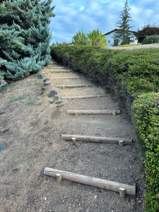 Photo de galerie - Escalier en rondin de bois 