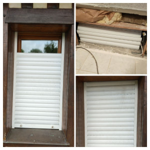 Photo de galerie - Réparation d'un volet roulant électrique.

Ouverture du coffre, dépose du tablier, remplacement des lames cassées, remplacement des anti relevage, repose du tablier, réglage des butés, essaie du bon fonctionnement.