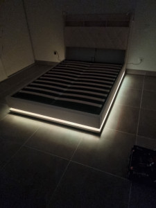 Photo de galerie - Montage Lit 2 place avec branchement Led