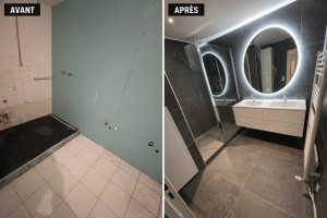 Photo de galerie - Rénovation complète salle de bain 