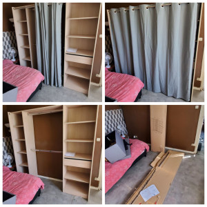 Photo de galerie - Dressing imitation chêne clair

