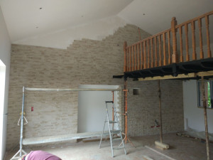 Photo de galerie - Pose de plaquettes de parement 