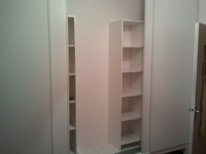 Photo de galerie - Pose de portes coulissantes sur rails 4 venteaux pour dressing