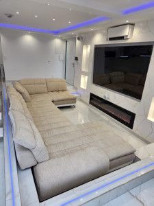 Photo de galerie - Pose de led encastré plus cheminée et tv 