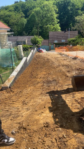 Photo de galerie - Préparation d’une allée carrossable pour poids lourd 