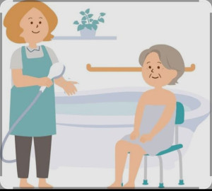 Photo de galerie - Aide a la toilette  habillage déshabillage 