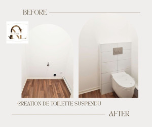 Photo de galerie - Sanitaire avant / après