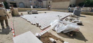 Photo de galerie - Un pavage en pavés comblanchien 