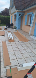 Photo de galerie - Montage pergolas bioclimatique 3x6 