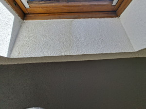 Photo de galerie - Un avant /après lors d'une fin de bail lessivage de mur 