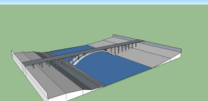 Photo de galerie - Modélisation du pont de Kerisper (la Trinité-sur-mer)