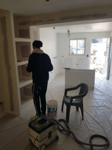 Photo de galerie - Bande, joint et peinture 