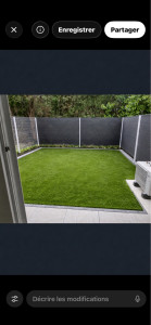 Photo de galerie - Pose gazon synthétique 