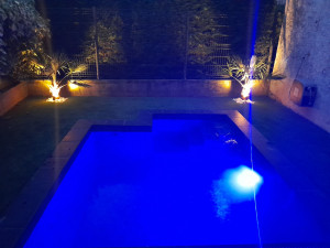 Photo de galerie - Éclairage extérieur et piscine 