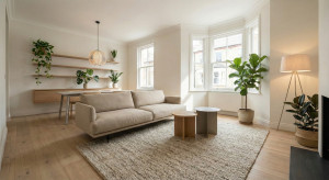 Photo de galerie - Pour ce projet, mon approche a consisté à marier des lignes épurées avec des textures naturelles chaleureuses, comme le bois clair et le lin, pour offrir au client un espace de vie à la fois moderne et apaisant.