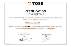Photo de galerie - Certificat DigComp