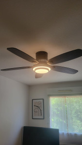 Photo de galerie - Montage et pose d’un ventilateur au plafond. 