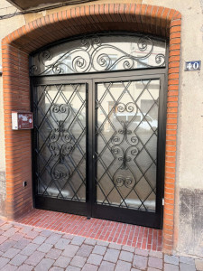 Photo de galerie - Double porte vitrée en profils Jensen 
