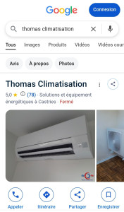 Photo de galerie - Thomas Climatisation page Google