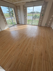 Photo de galerie - Carrelage imitation parquet