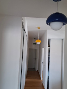 Photo de galerie - Installation d'abat-jours.
3m sous plafond. 
