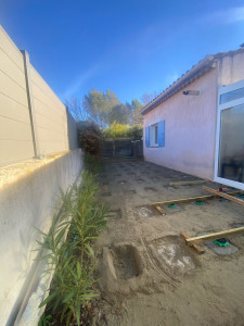 Photo de galerie - Pose, terrasse en bois sur plot ( AVANT ) 