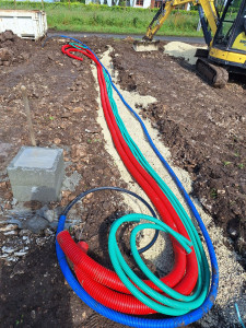 Photo de galerie - Passage réseaux edf, ptt et eau potable maison neuve