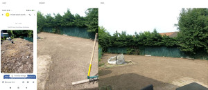 Photo de galerie - Nivellement terrain pour la création d'une pelouse de 100m2. Travail silencieux à la grelinette,croc et râteau .