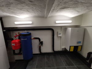 Photo de galerie - Installation pompe à chaleur air eau daikin 