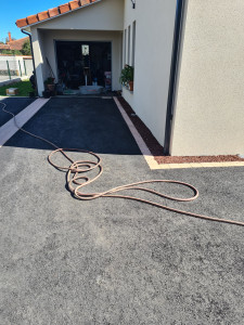 Photo de galerie - Pose bâche et pouzzolane 