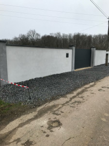 Photo de galerie - Dalles  murets murs clôture ( petite maçonnerie)