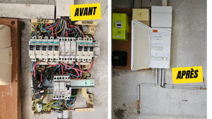 Photo de galerie - Sécurisez votre logement grâce à un remplacement du tableau électrique complet et professionnel.