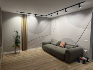 Photo de galerie - Posé papier peint + peinture décoratif 