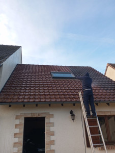 Photo de galerie -  petite réalisation nettoyage toiture 
