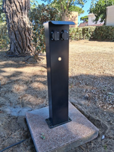 Photo de galerie - Pose de Bornes électriques emplacements camping