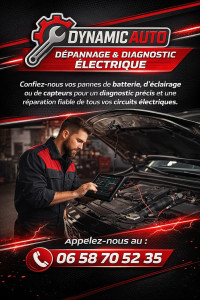 Photo de galerie - Dynamic Auto – Électricité automobile toutes marques : diagnostics, recherche de pannes électriques, reprogrammation, calculateurs, faisceaux, batteries, panneaux électriques et toutes interventions électroniques sur véhicules.