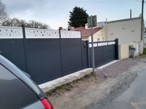 Photo de galerie - Pose clôture aluminium et portails coulissants 