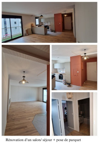 Photo de galerie - Rénovation d'un salon/sejour + pose de parquet